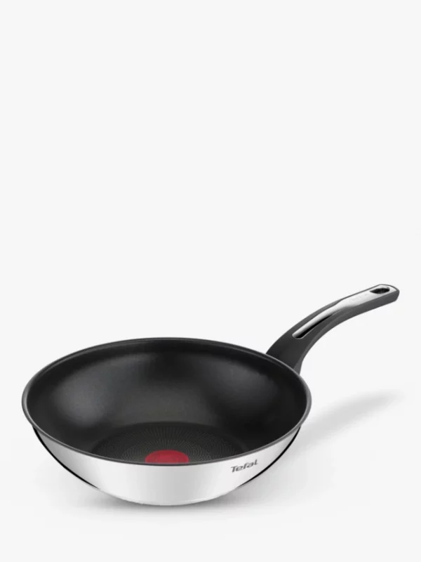 Tefal Emotion Stainless Steel Non-Stick Wok / Stir Frying Pan, 28cm