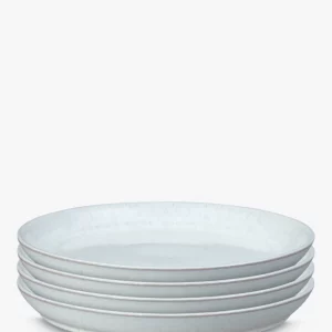 Denby White Speckle Dinner Plates, Set of 4, 26cm