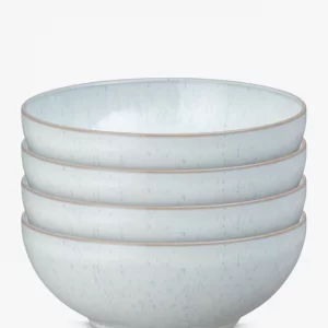 Denby White Speckle Cereal Bowls, Set of 4